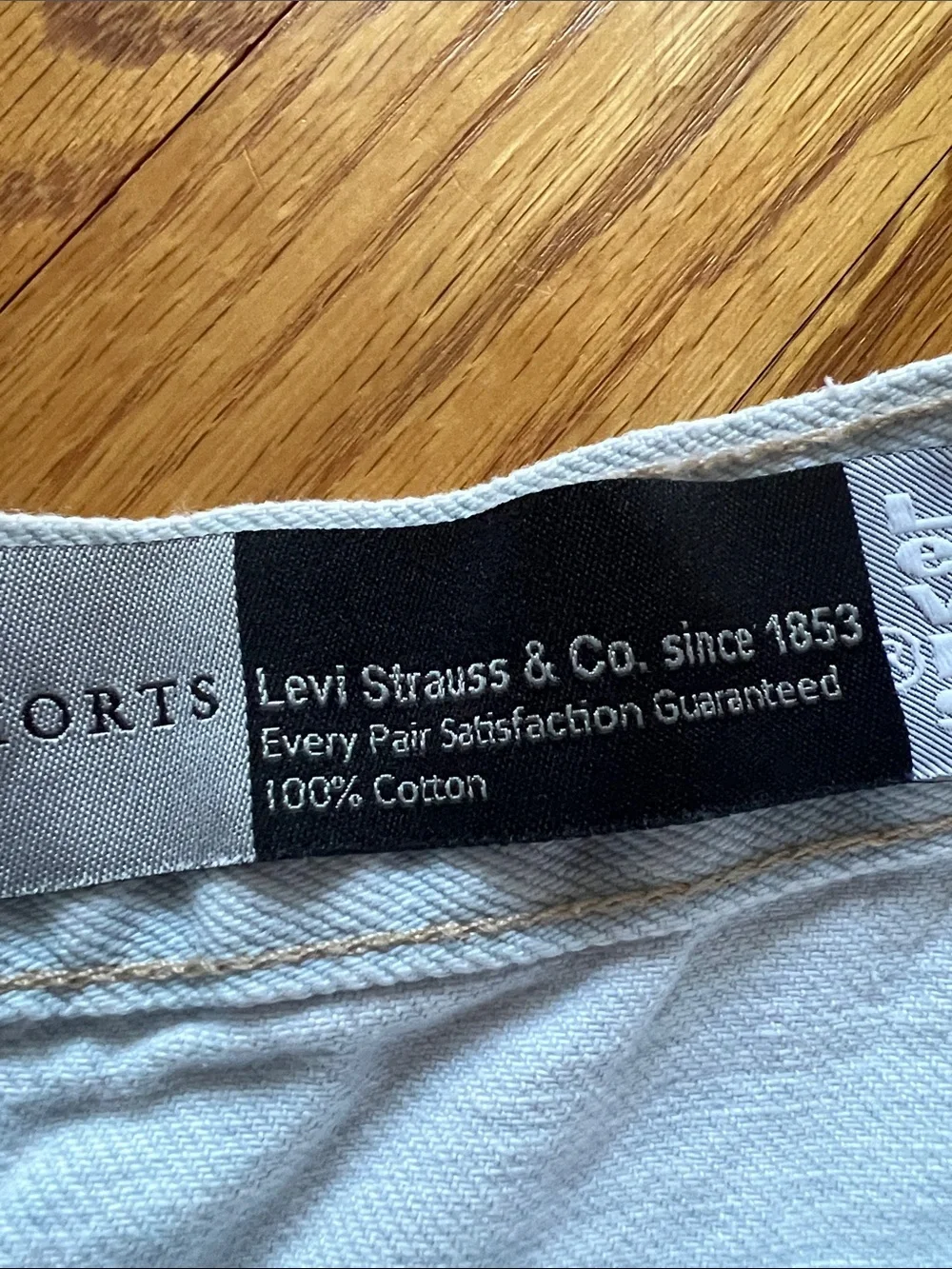 Levi's Pale Blue High-Rise Denim Shorts - Picture 3 of 8